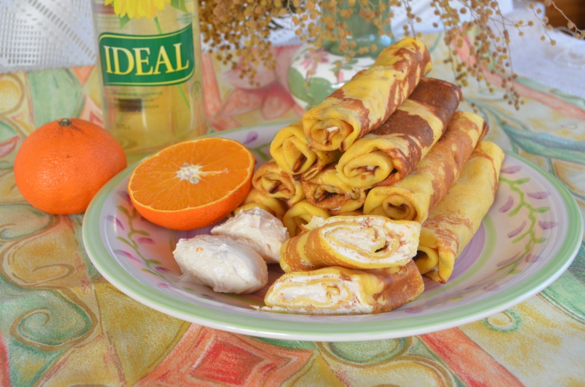Мандариновые блинчики