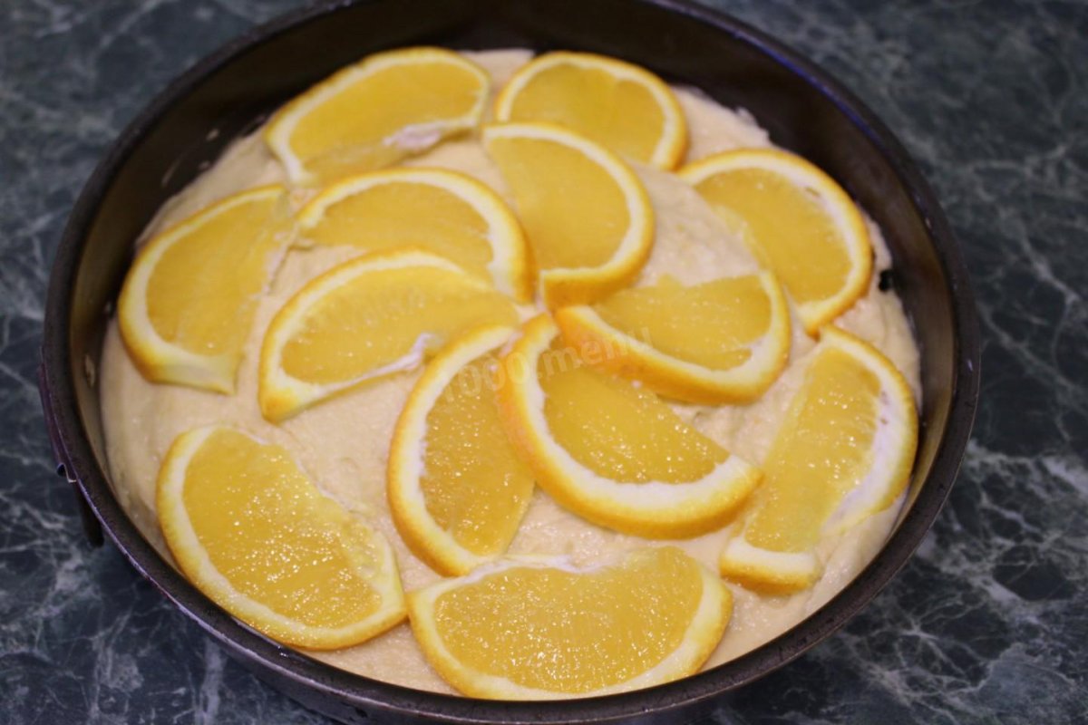 Апельсиновый пирог на сковороде