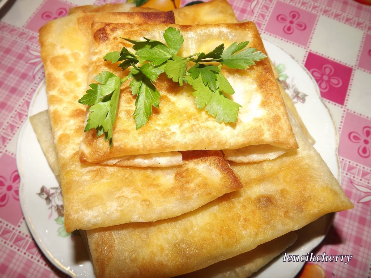 Ленивые пирожки из лаваша с яблоками