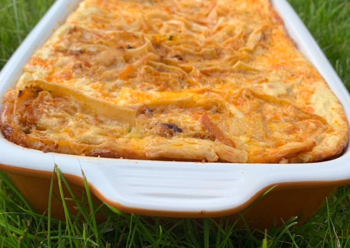 Пирог из лава с капустой