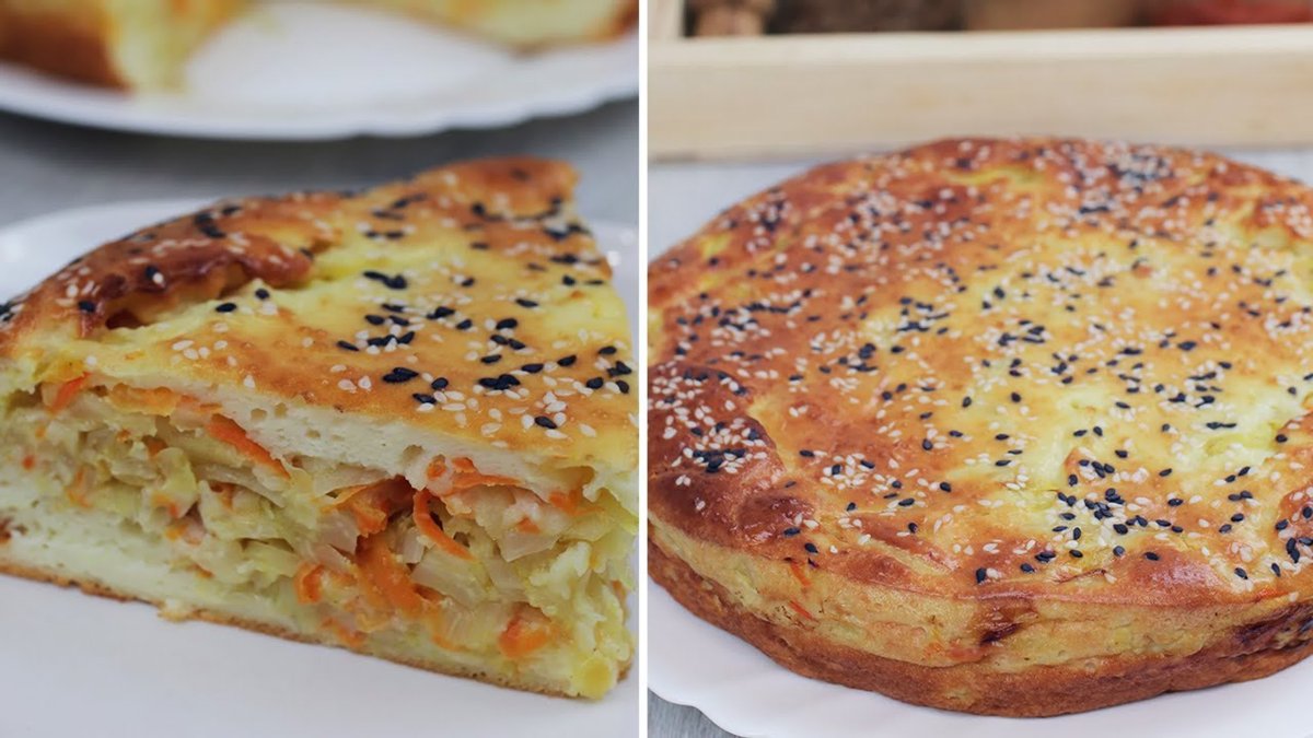 Пирог из лаваша с грибами