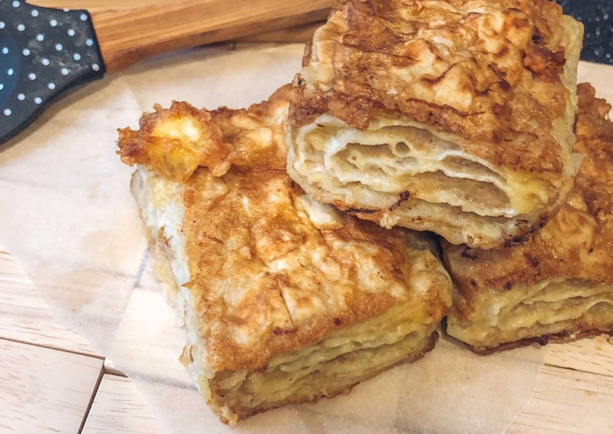 Порог из лаваща с творогом , сыром