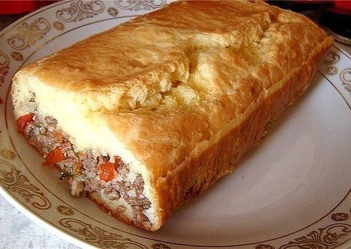 Заливной пирог с капустой