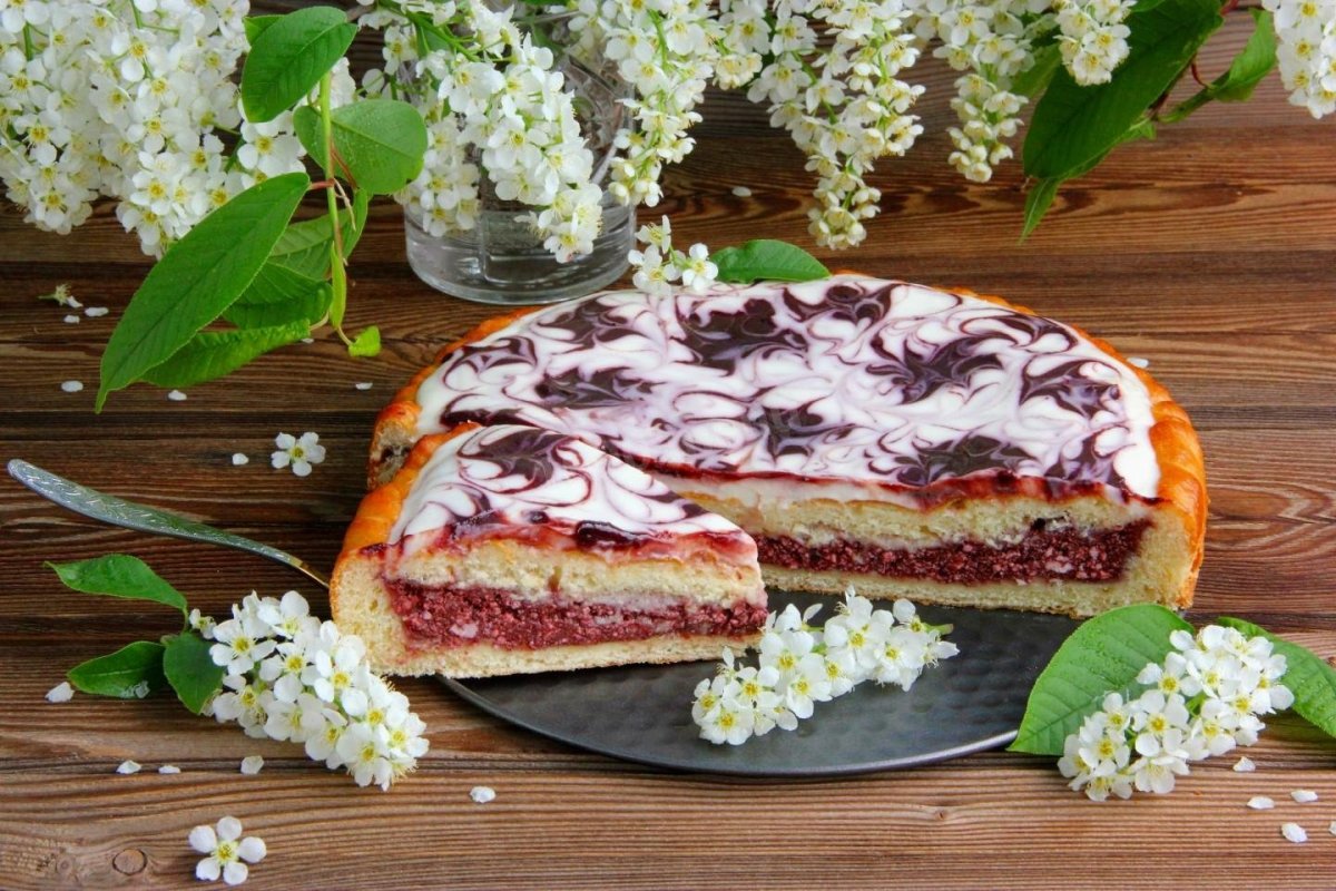 Пирог с черемухой