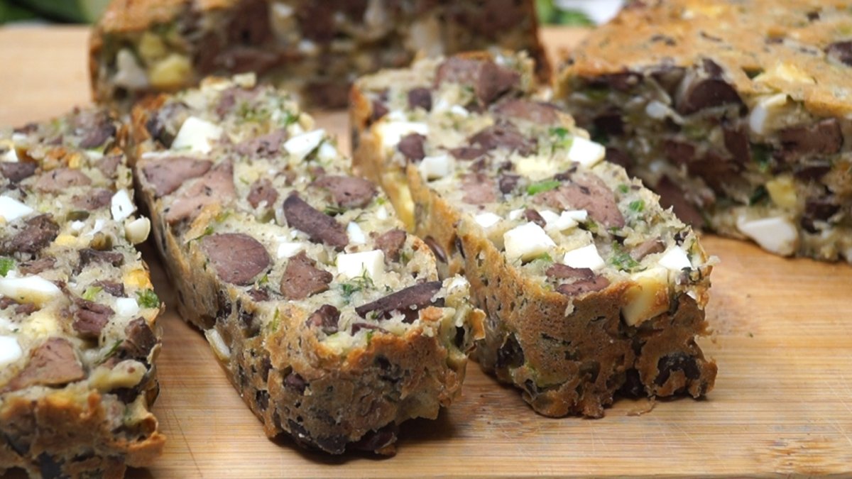Пирог с куриной печенью