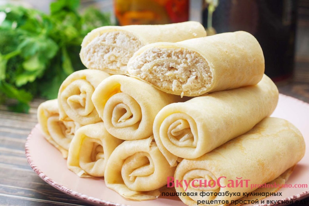 Блинчики с яблоком и корицей