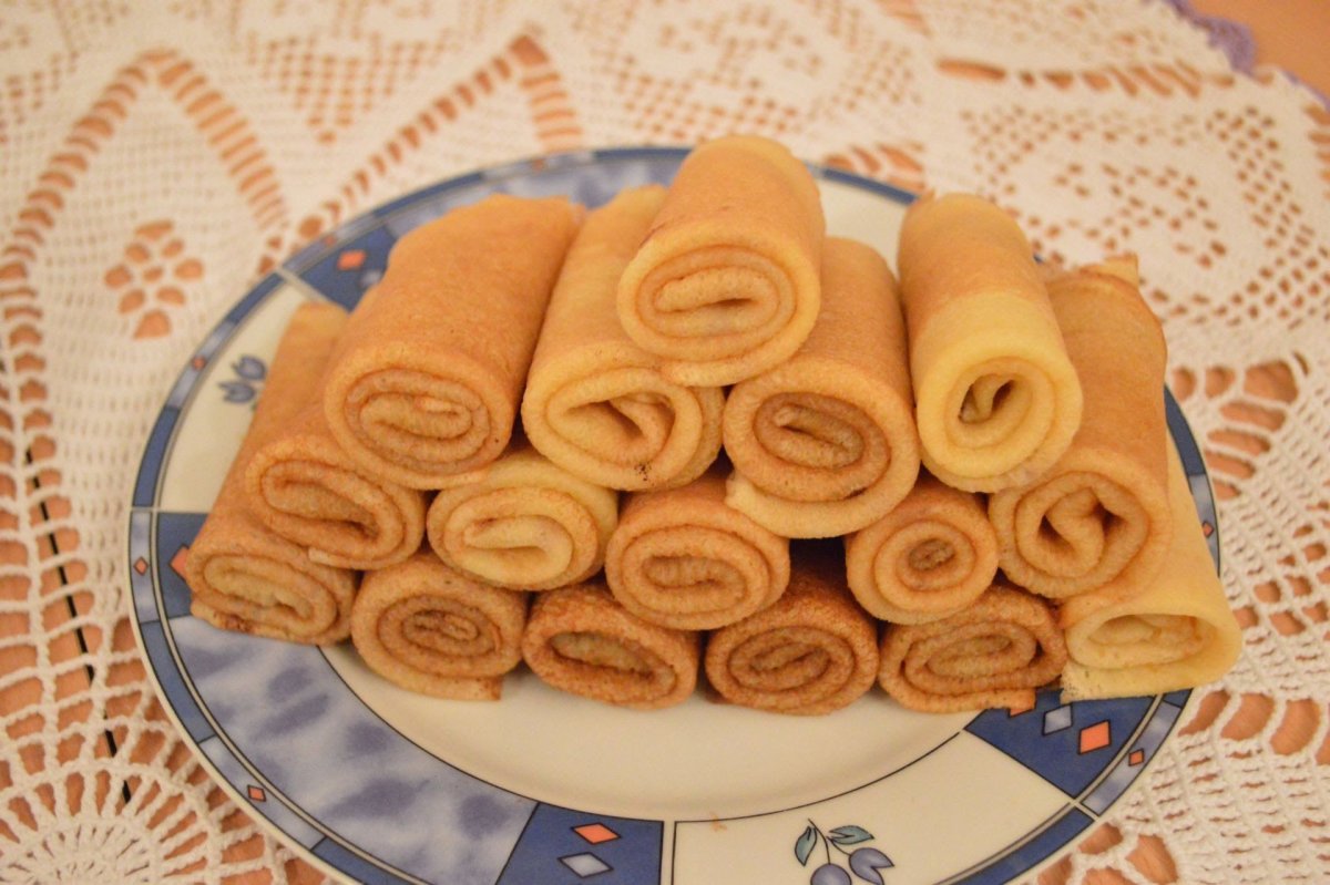 Блины трубочкой