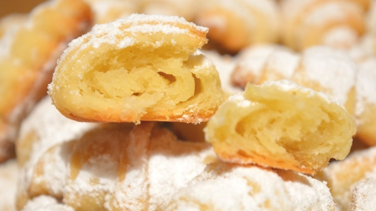 Творожное печенье рогалики