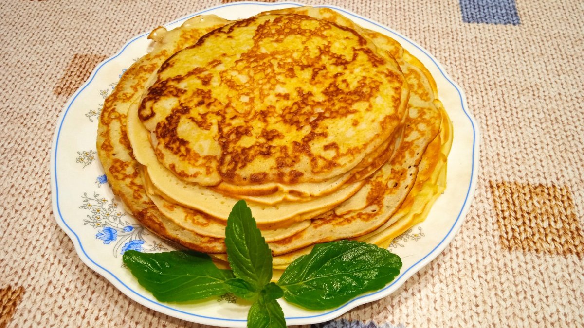 Заварные блины на молоке