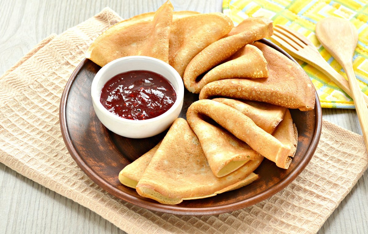 Блины тонкие заварные