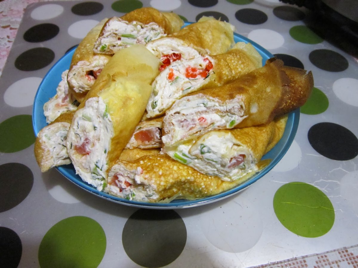 Сытные начинки для блинов