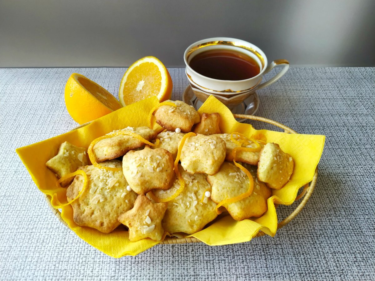 Лимонное печенье с трещинками