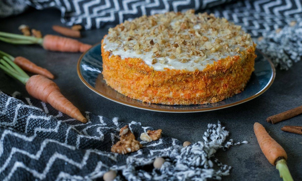 Морковный пирог кусок