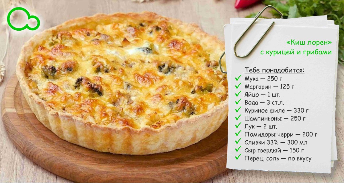 КИШ Лорен с грибами