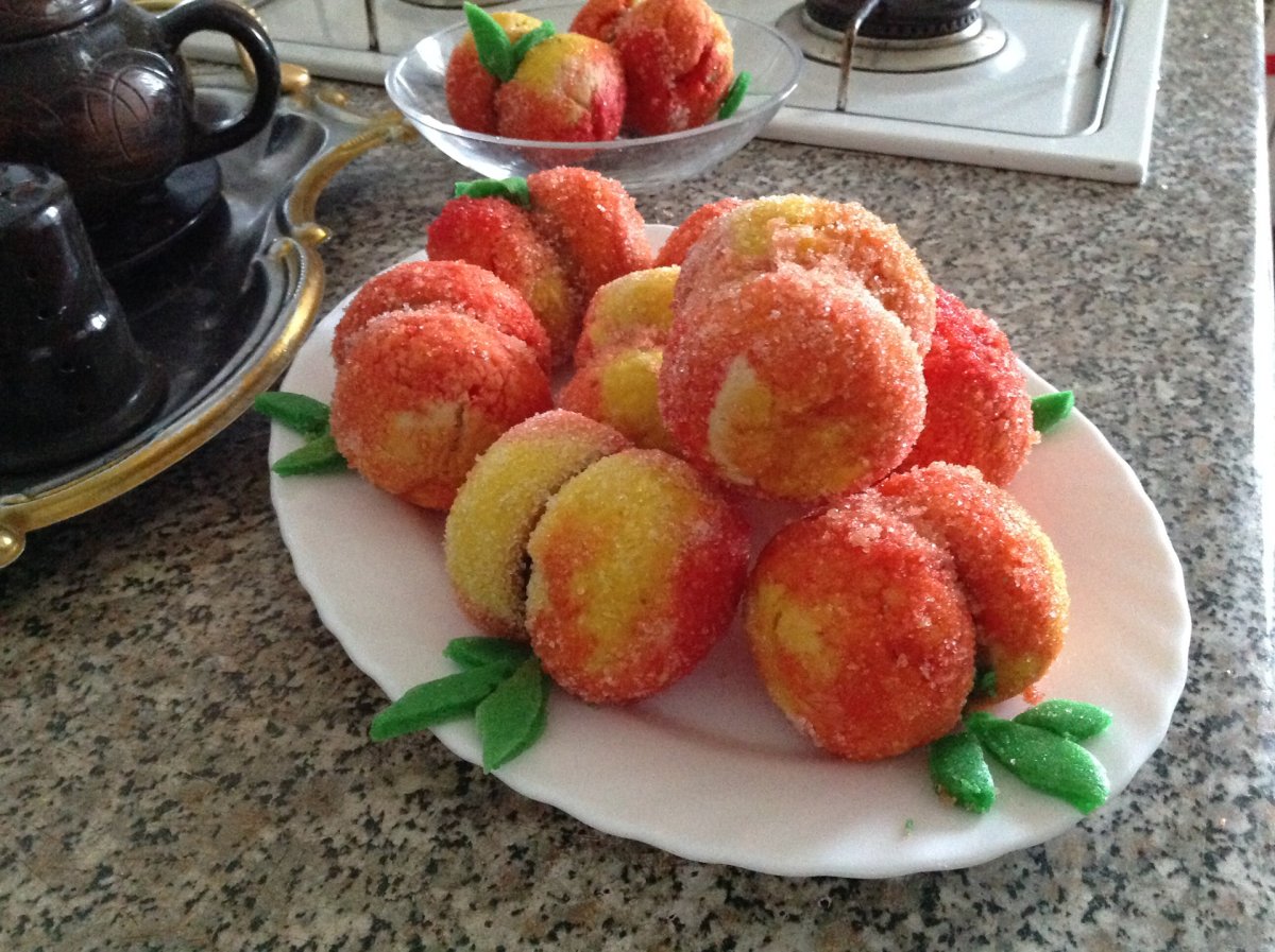 Печенье персики