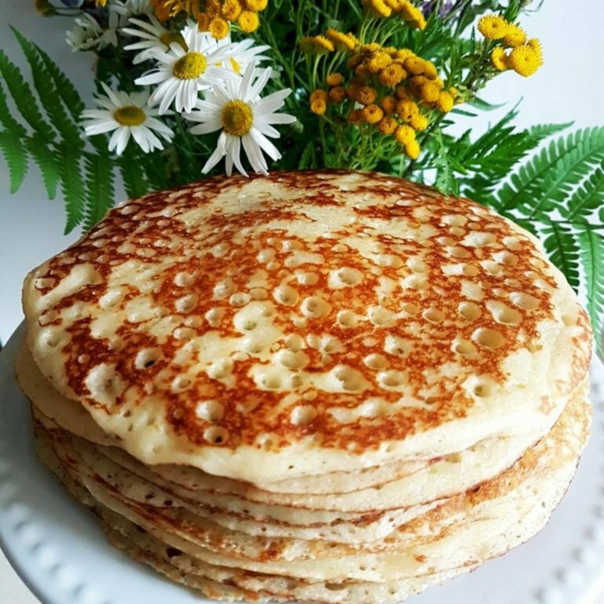 Постные блины на дрожжах