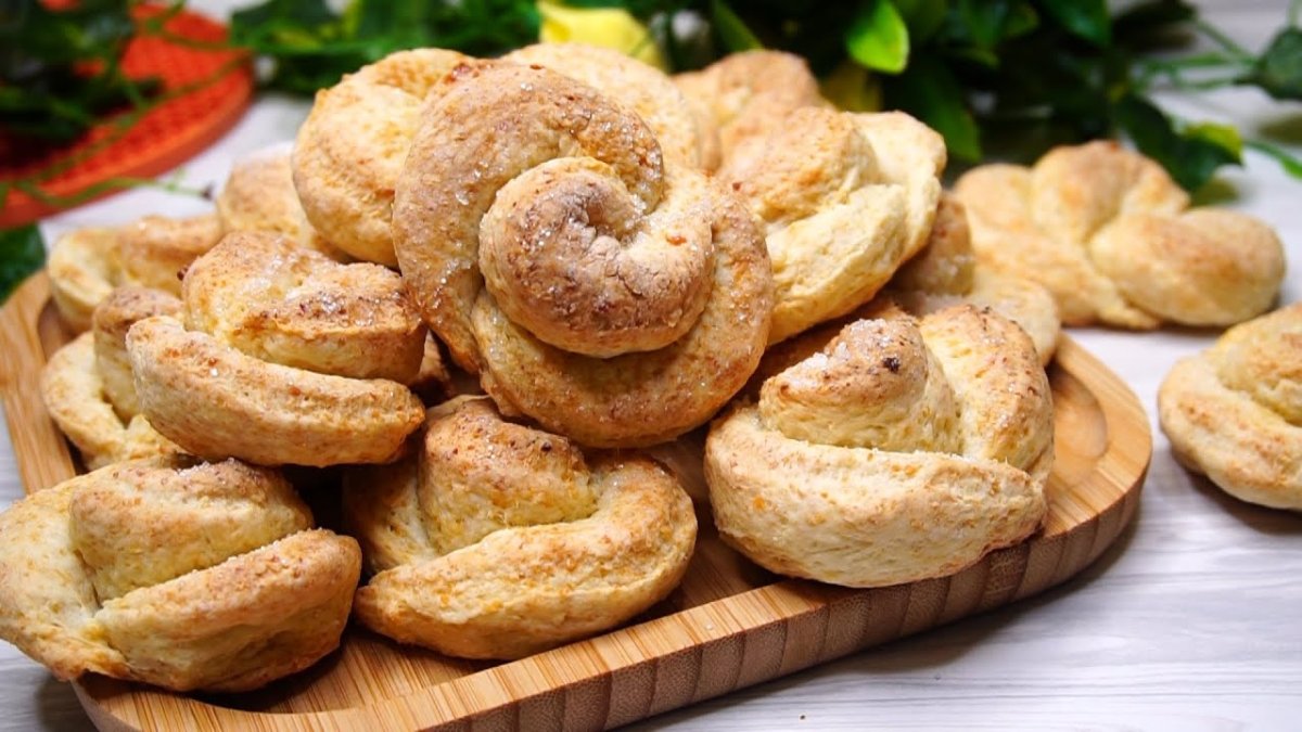 Печенье розочки с грецким орехом