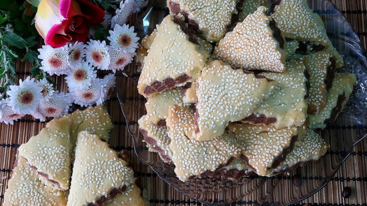 Печенье кукис с кунжутом