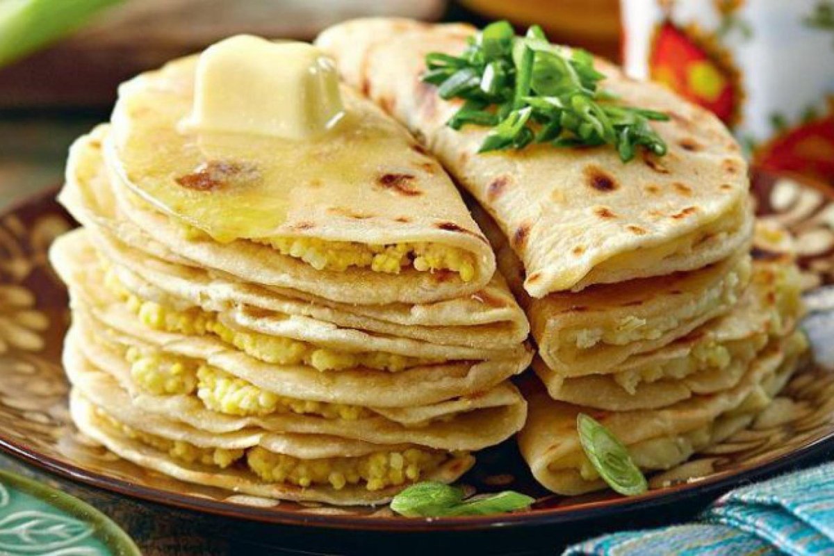 Блины с ветчиной и сыром