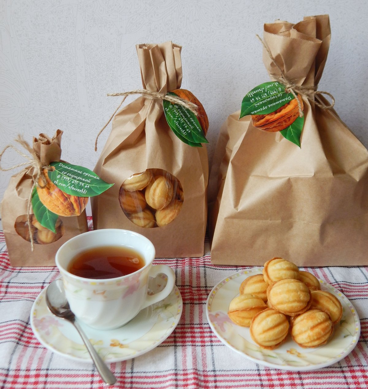 Красиво упаковать печенье орешки