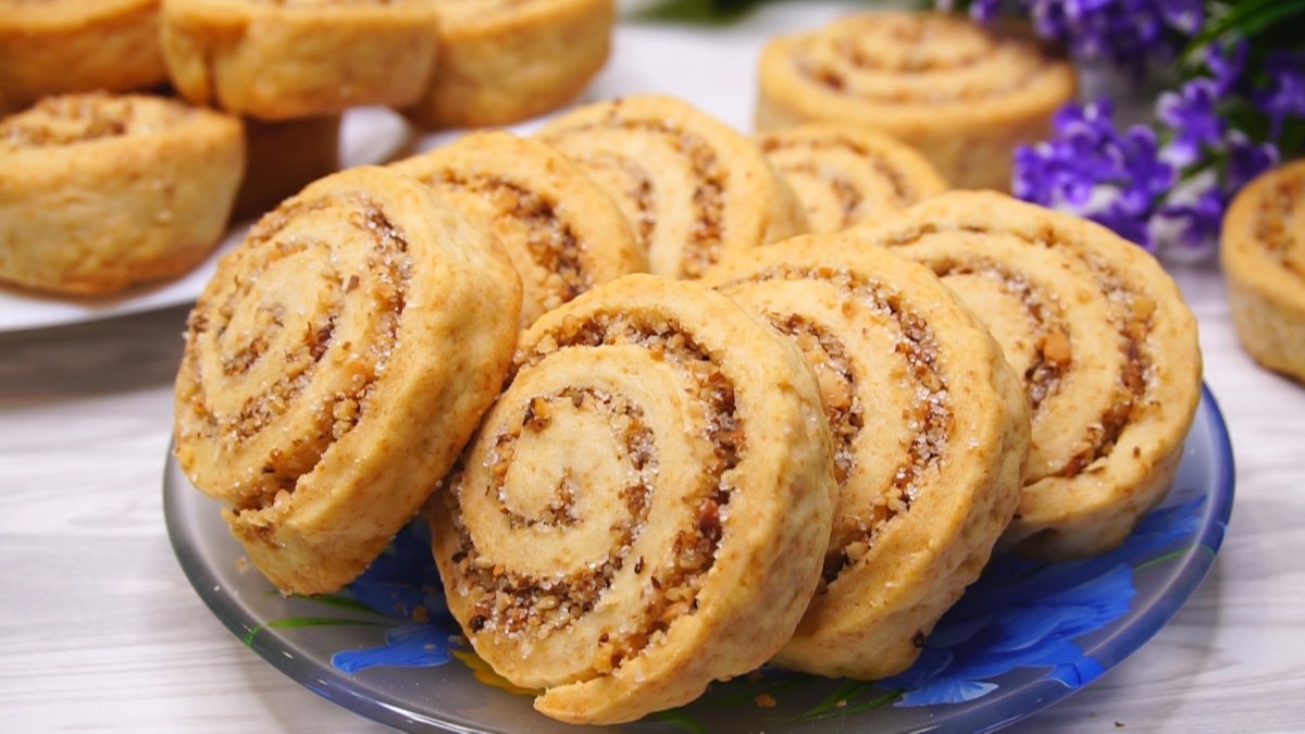 Постное печенье с орехами