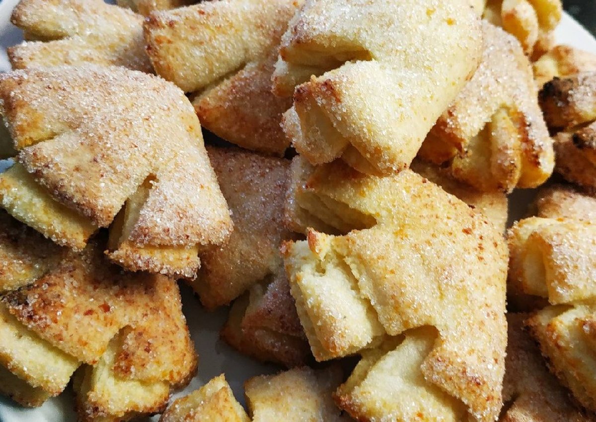 Творожное печенье гусиные лапки