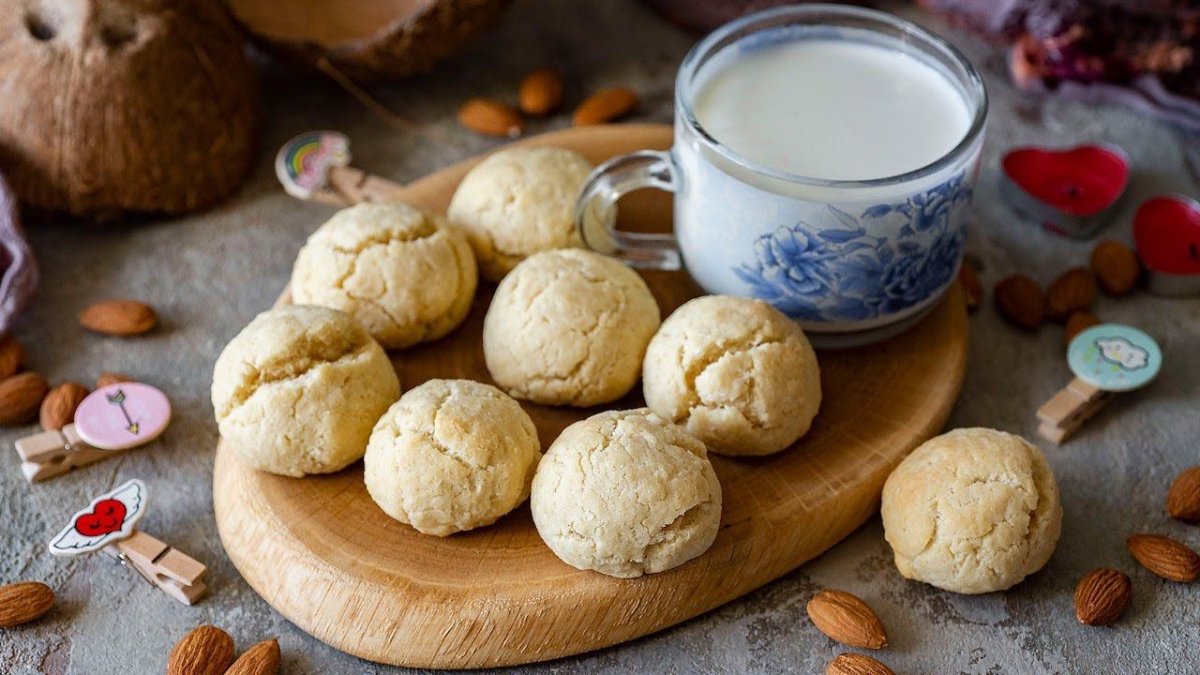 Песочное печенье с грецкими орехами
