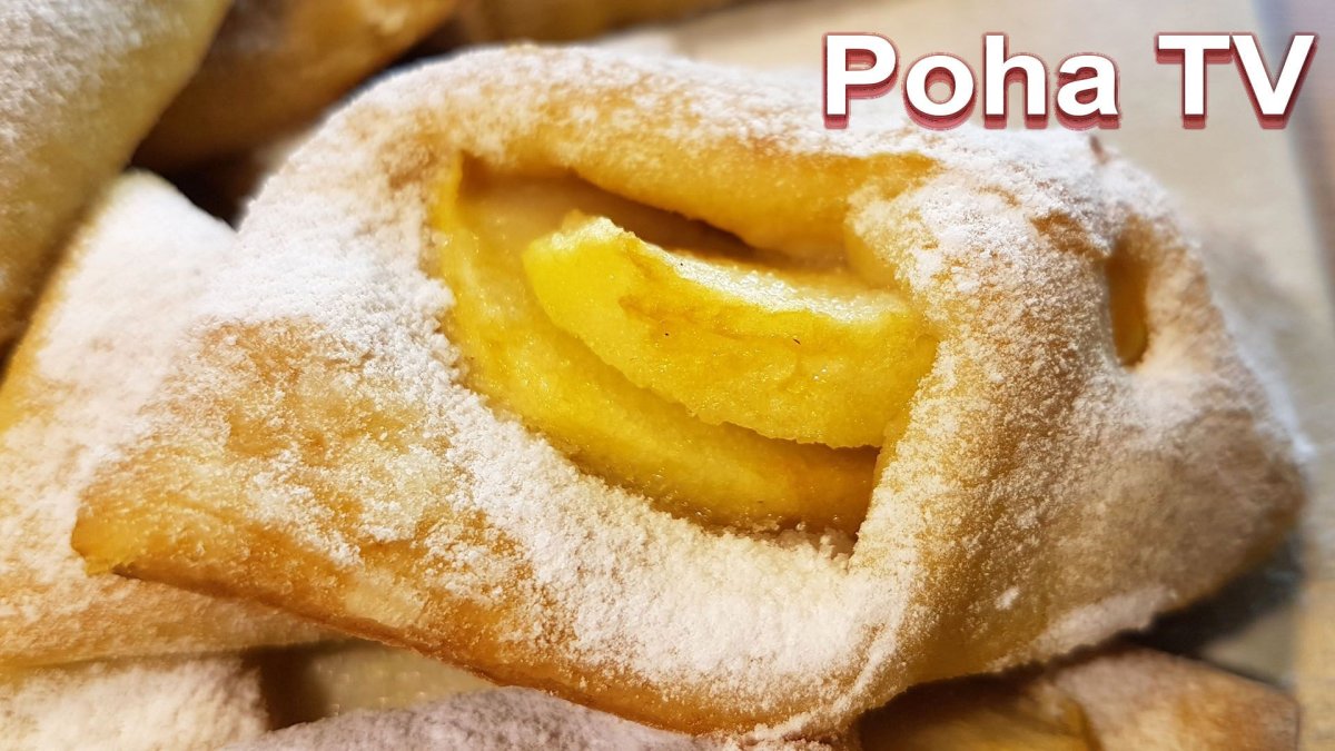 Творожное печенье «платочки» с яблочной начинкой