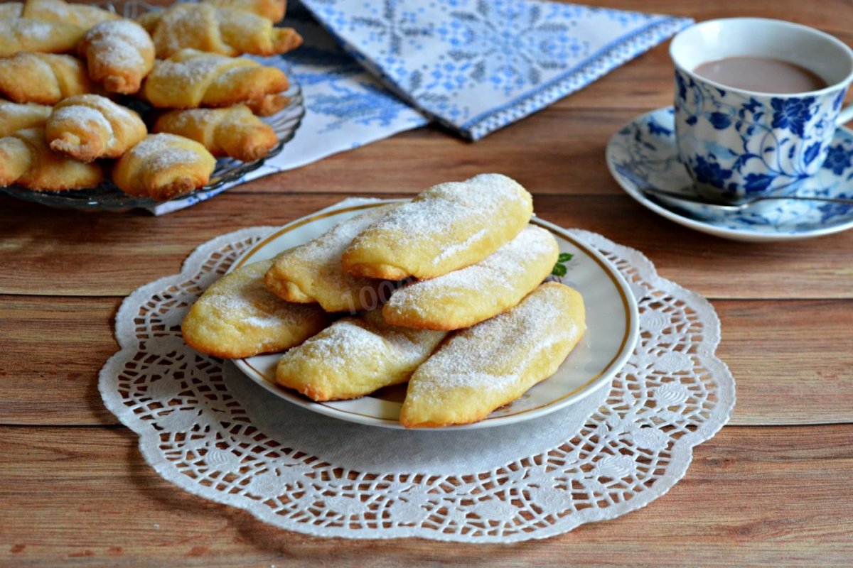 Печенье бантики из творога