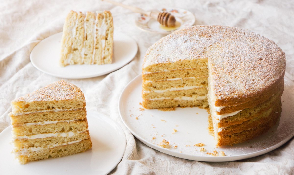 Сметанник из коржей кулинария