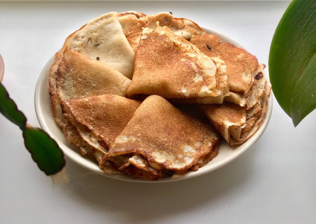 Блины тонкие с дырочками