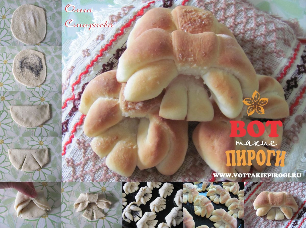Булочки в форме бантика