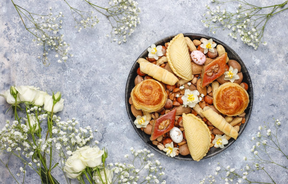 Яблочный пирог с розочками