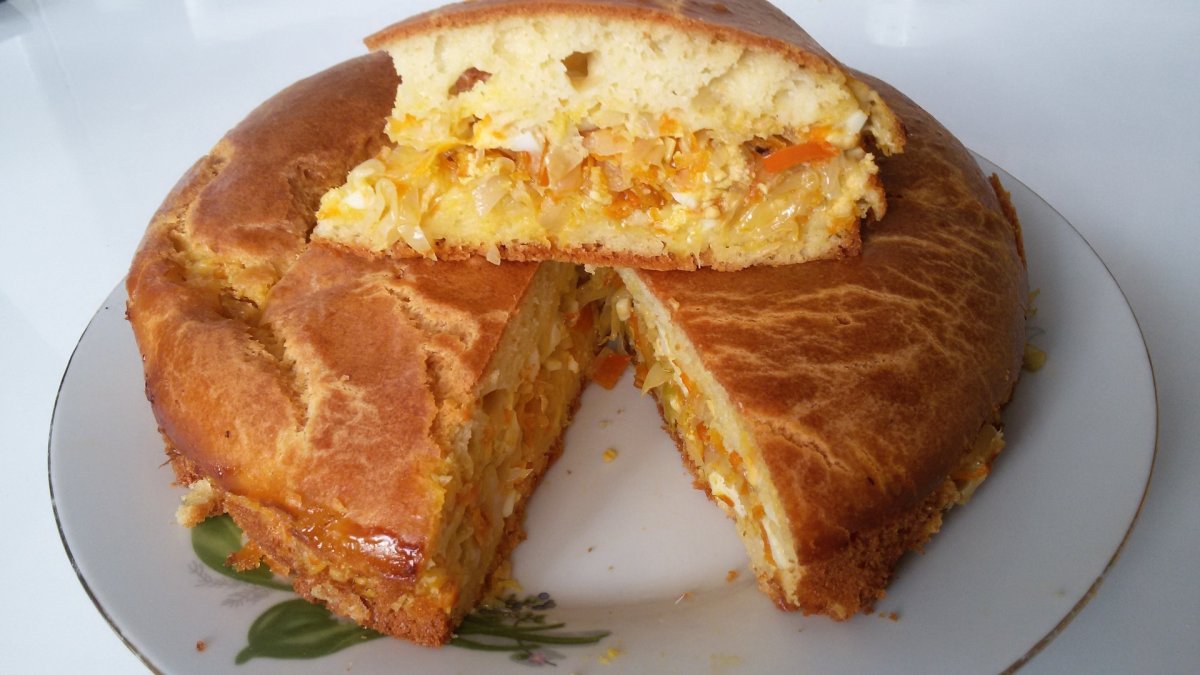 Пирог со сметанной заливкой