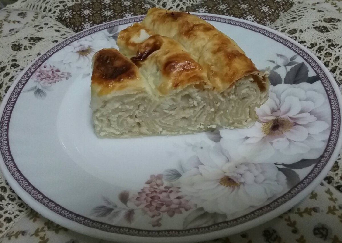 Яблочный пирог из лаваша с творогом