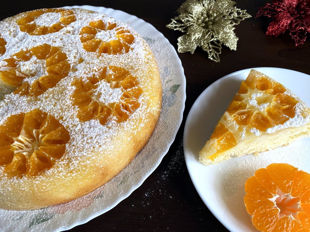 Десерт с мандаринами