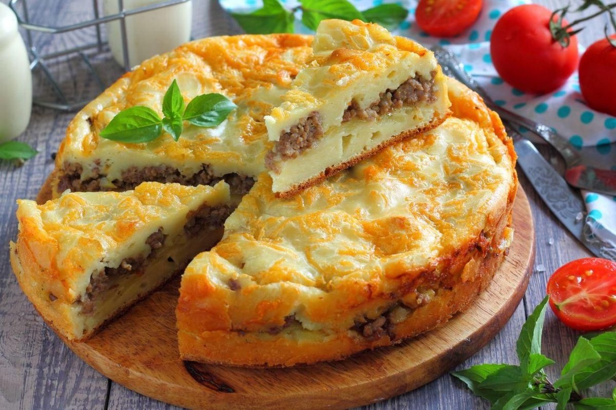 Заливной пирог с сайрой