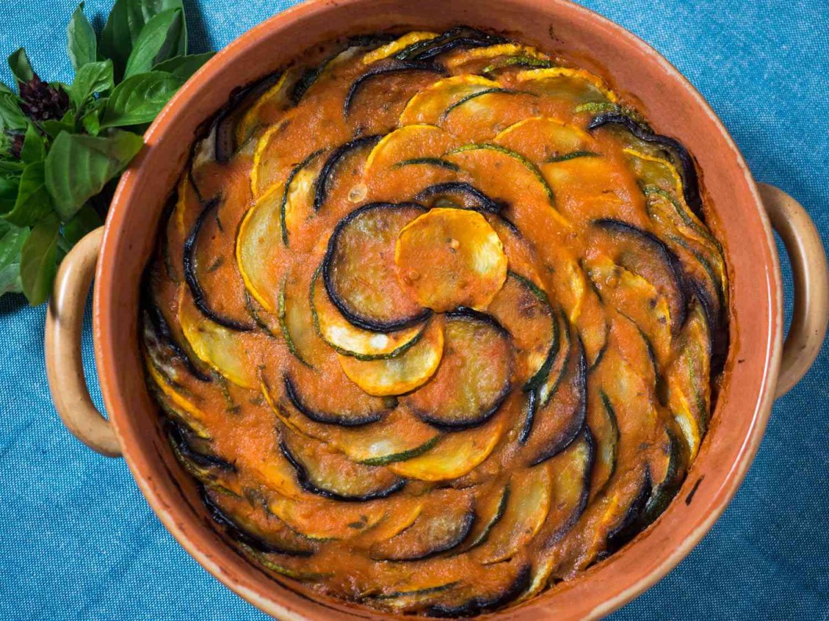 Пирог с баклажанами и кабачками