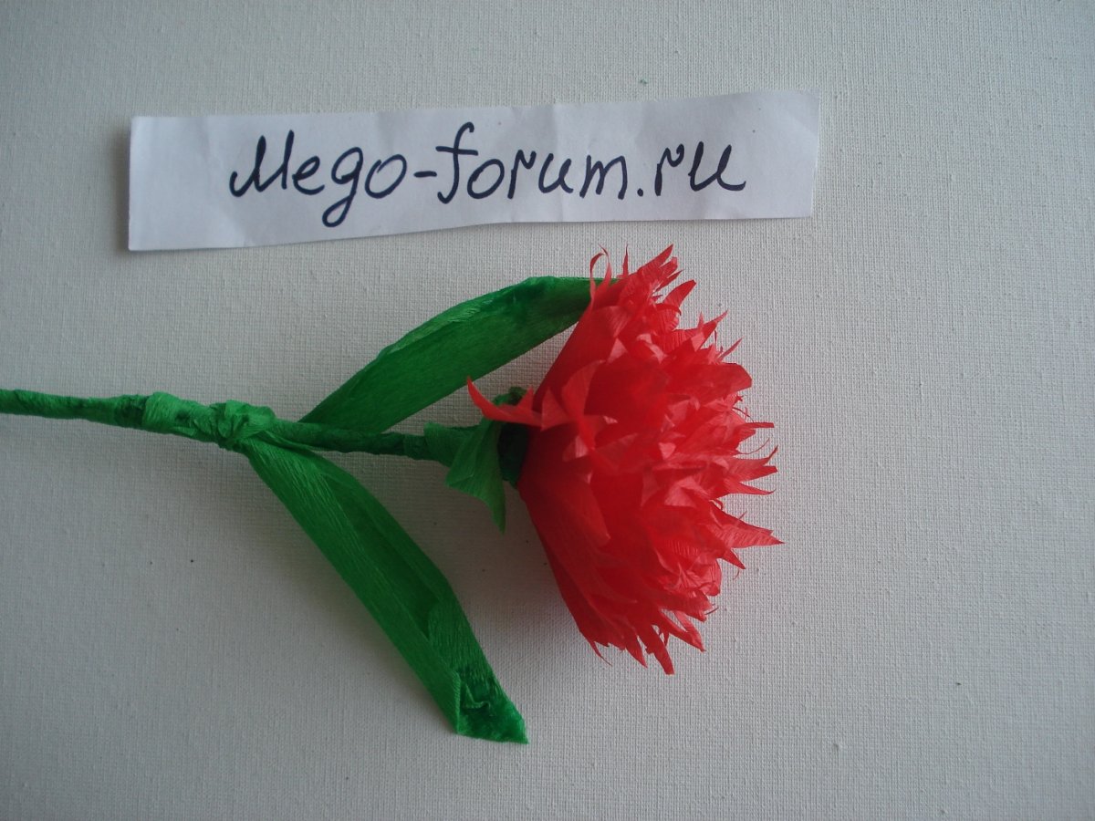 Листья гвоздики из бумаги