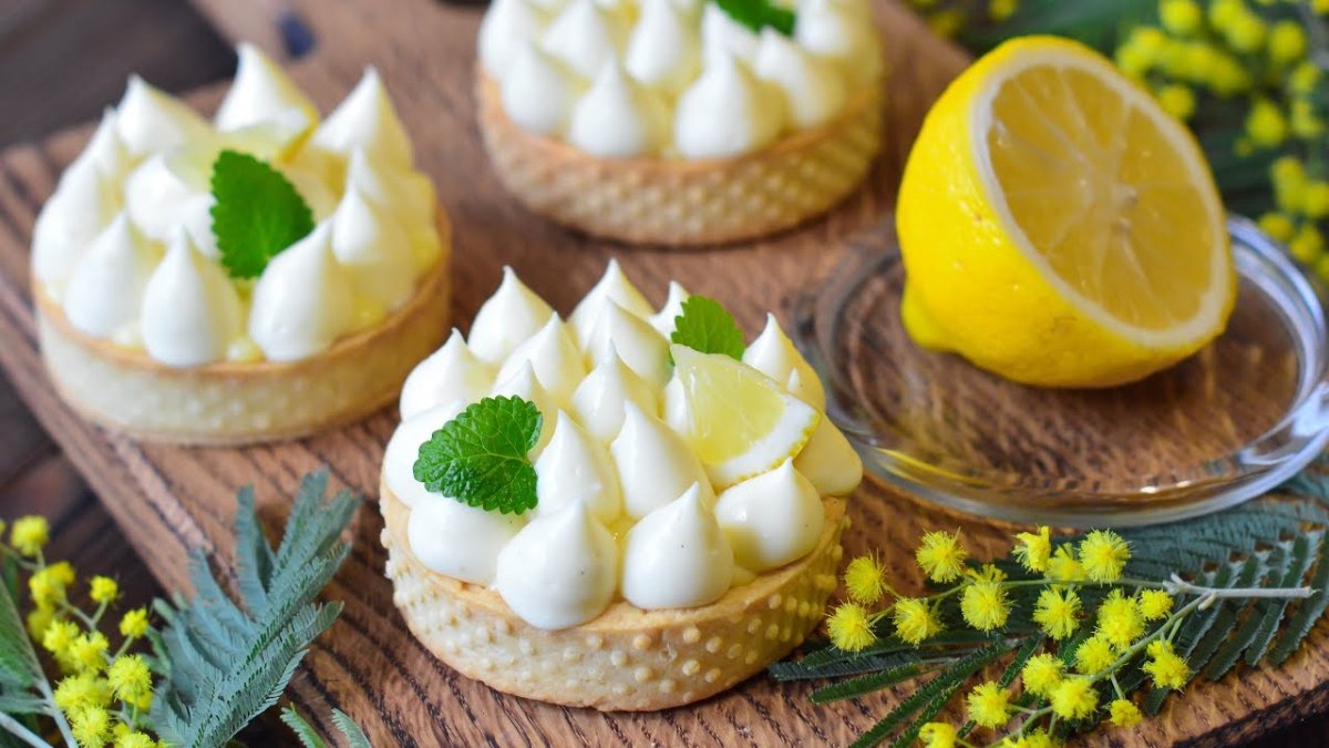 Тарты с лимонным курдом