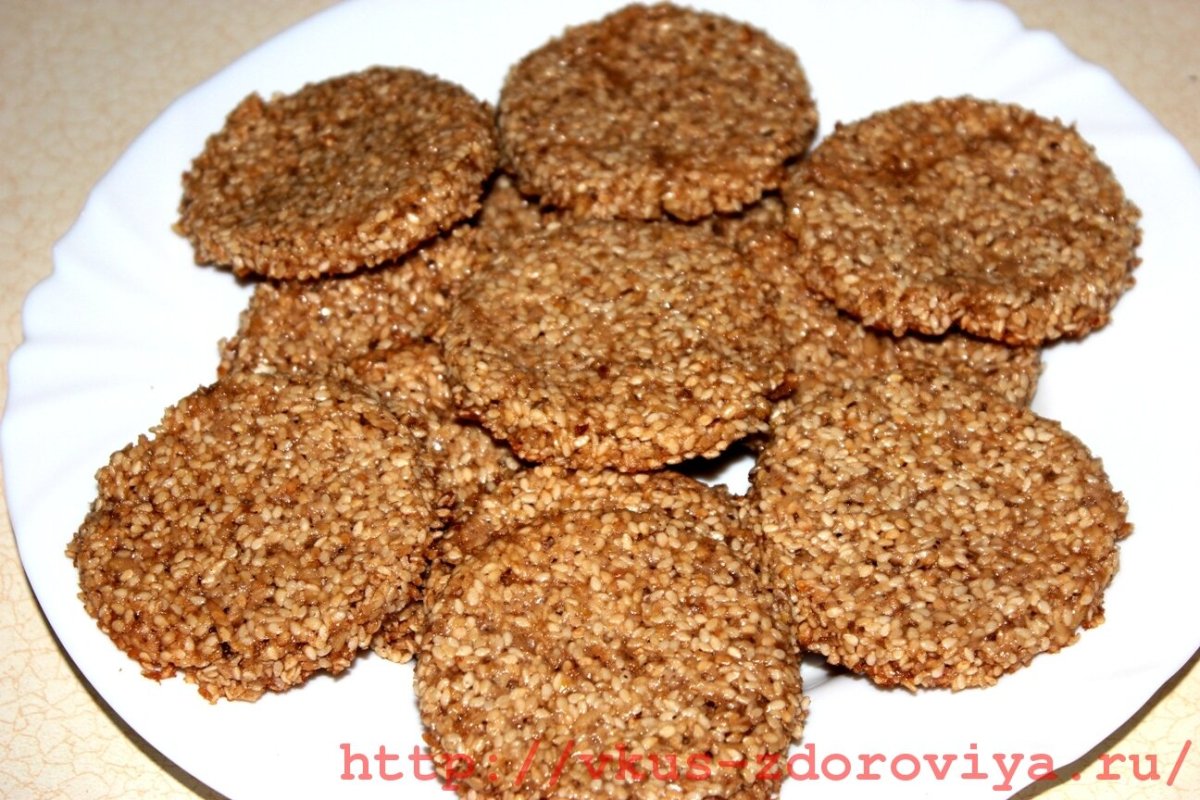 Печенье из кунжута без муки