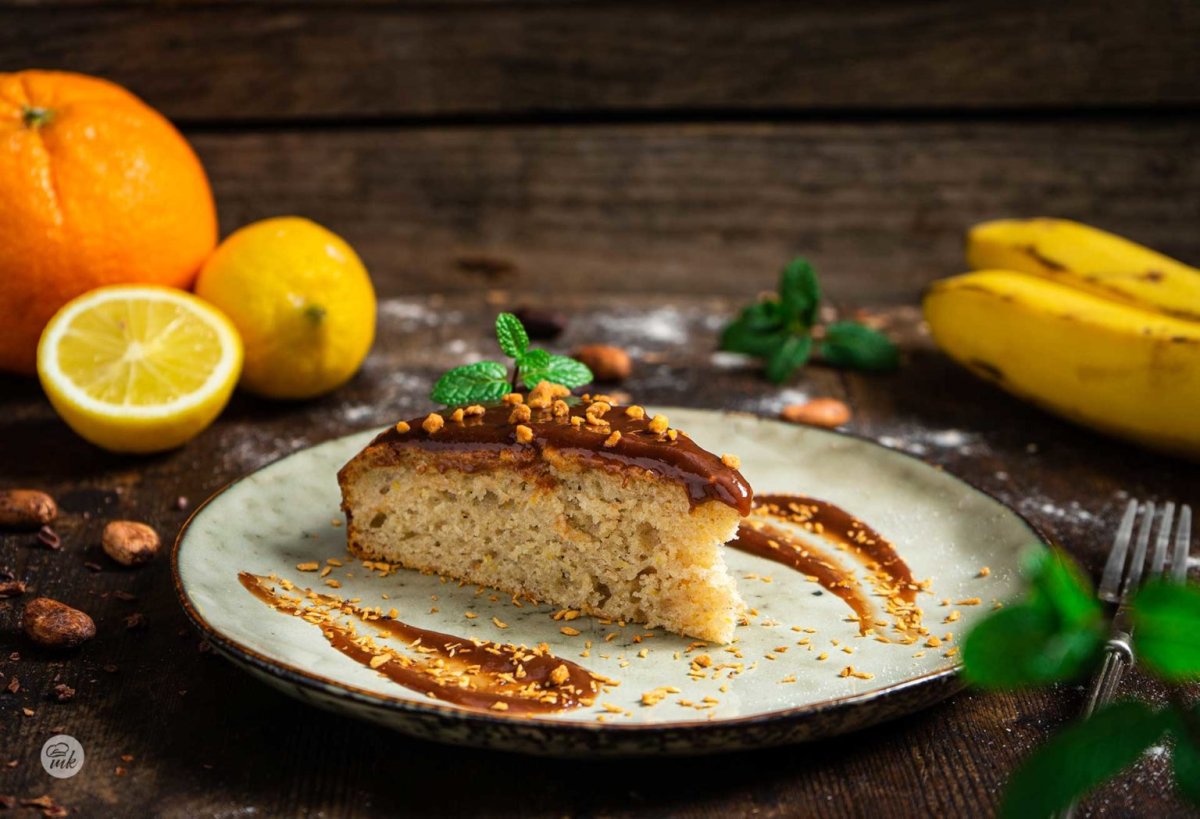 Пирог с яблоками и бананами