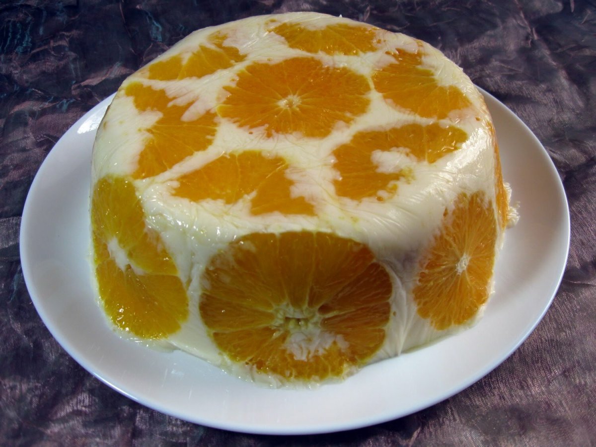 Десерт из мандаринов и сметаны