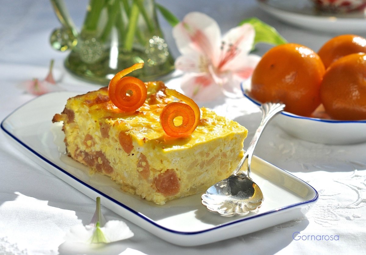 Творожная запеканка с мандаринами