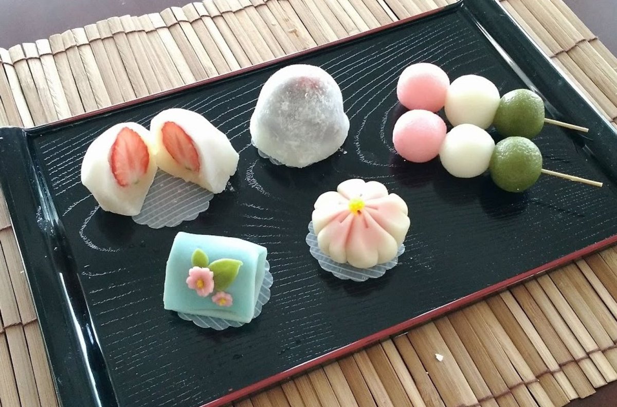Корейская еда рисовый пирог