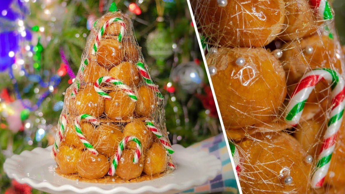 Ёлочка из Шу пирожное как собрать