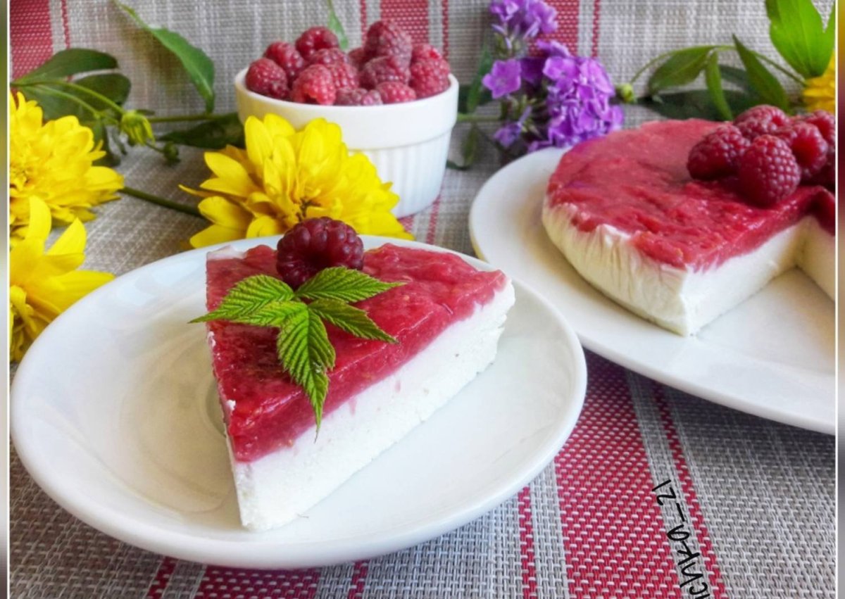 Творожное бланманже с ананасом