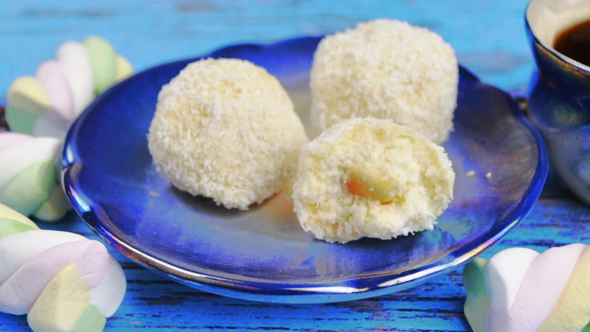 Творожные Рафаэлло с кокосовой стружкой