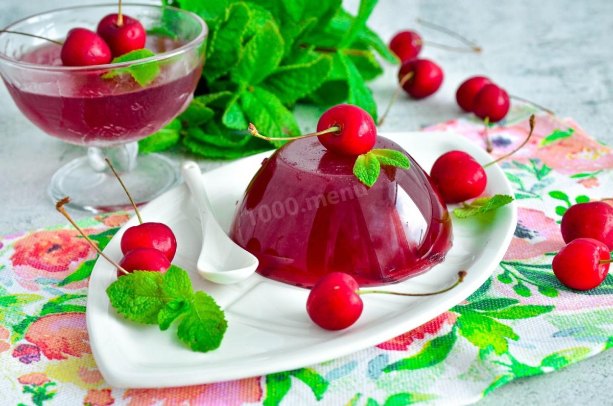 Малиновое желе с желатином