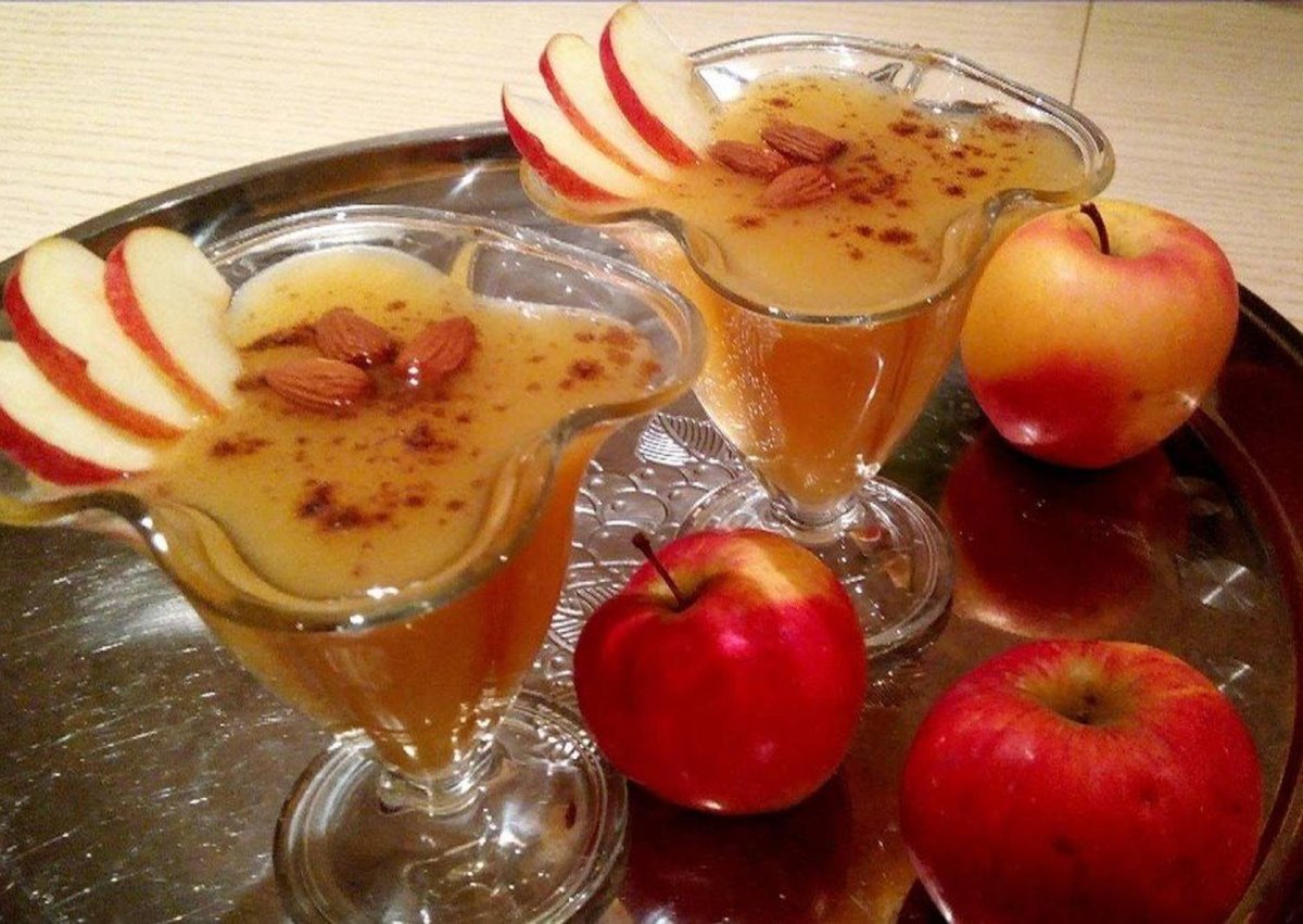 Мусс яблочный на манной крупе